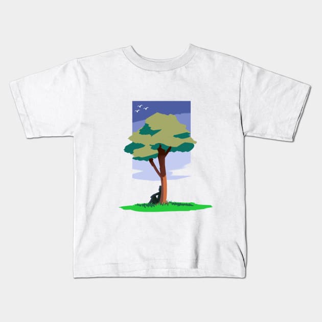 Tree Chill Kids T-Shirt by MunMan